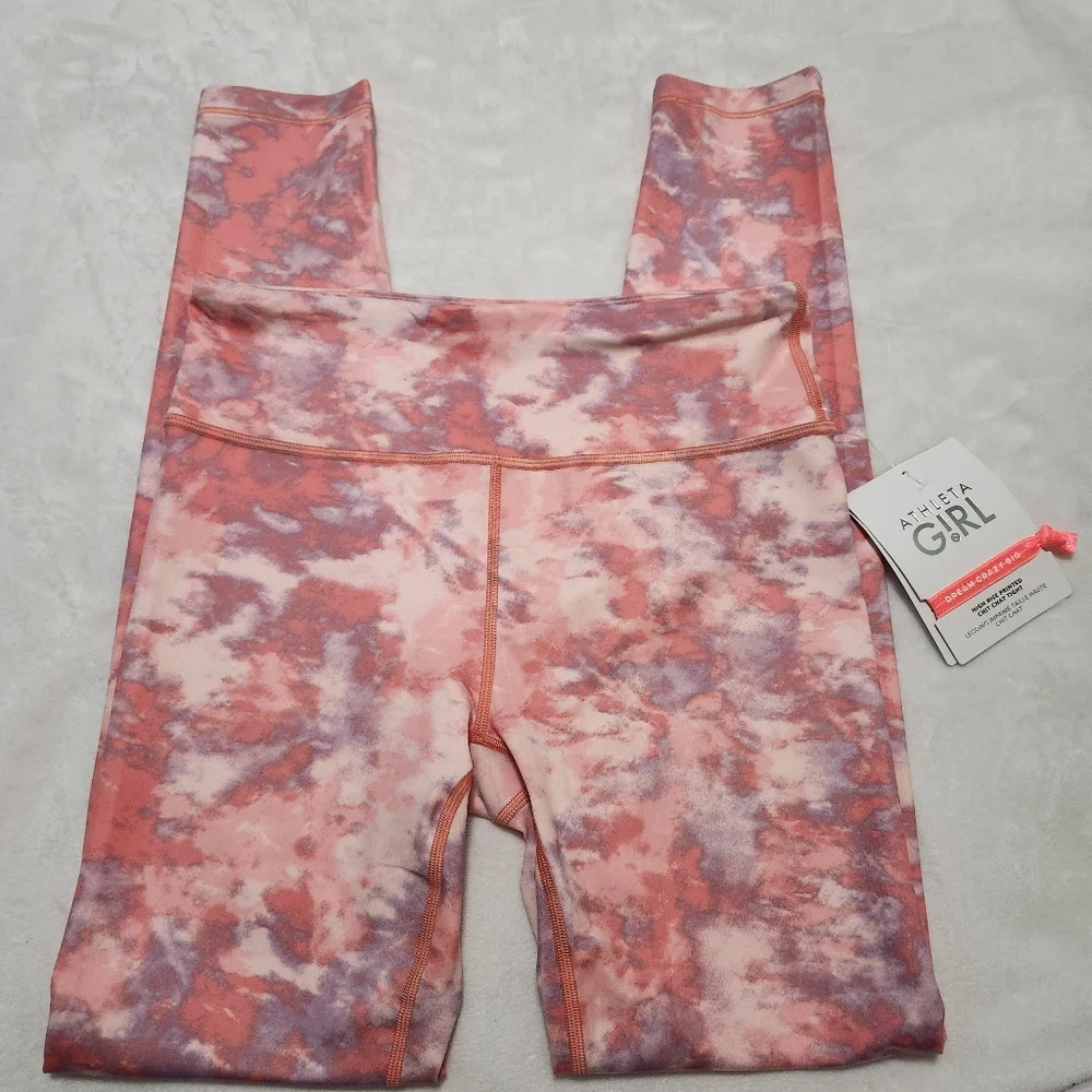 NWT Athleta Girl High Rise Printed Chit Chat Tights Leggings